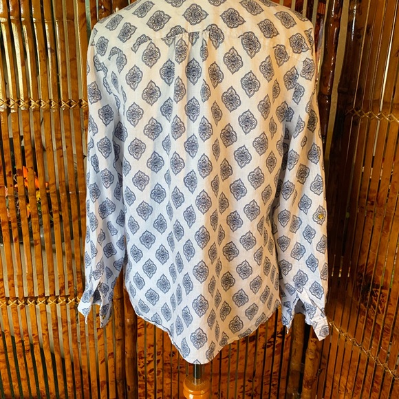 100% Linen Charter Club Luxury Long Sleeve Button-down Shirt  - Large - Picture 3 of 5